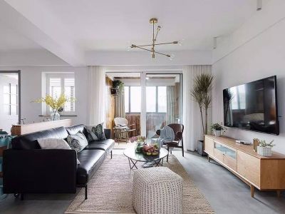 中车国际广场100㎡三居室简约风格装修案例