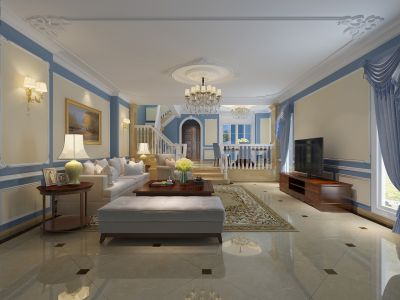 金太行230平别墅新古典主义装修案例