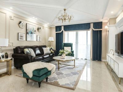 万茂城120㎡三居室美式风格装修案例