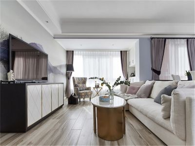 星海长岛97㎡二居室现代风格装修案例