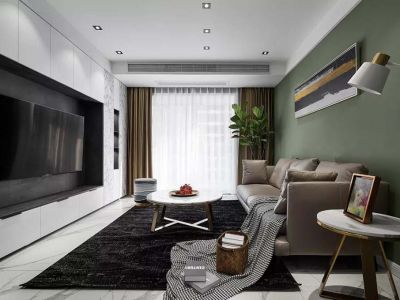 保利天禧120平三居室北欧风格装修案例