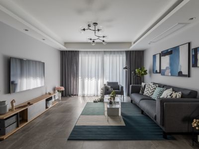 恒大锦苑三居119方现代风格装修案例