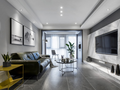 中兴家园二居106方现代风格装修案例