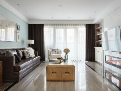 泰山小区三居109方美式风格装修案例