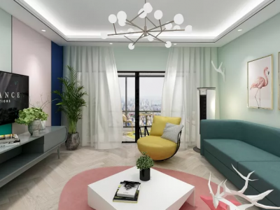 亚泰苑82平米现代北欧风格装修案例