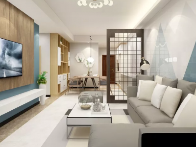 紫光苑107平米新中式风格装修案例