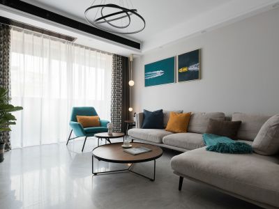 西典家园二居96方现代风格装修案例