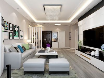 淮南碧桂园167平四居室现代简约装修案例