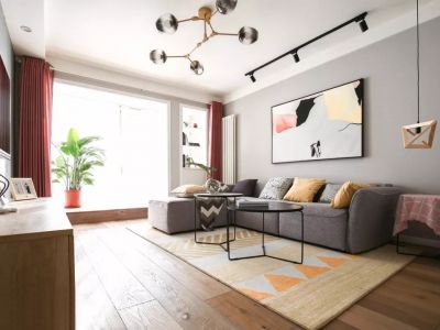 协和嘉苑90平二居室现代风格装修案例