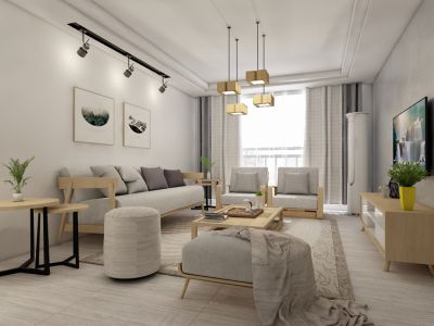 香樟1号100平米简约风格三居室装修案例