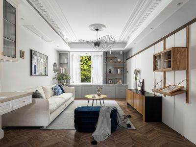 新星宇左岸现代风格130平米三室两厅装修案例