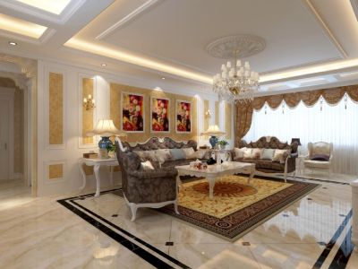 置信丽都花园城欧式豪华风格160平装修案例