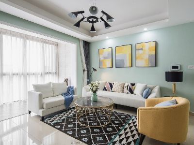 融信澜宸现代风格二居室88平米装修设计案例