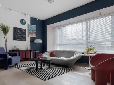 逸合·中央公园轻奢风格三居室96平米装修案例