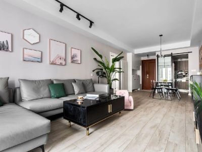 金地滟澜山113㎡三居室北欧风格装修案例