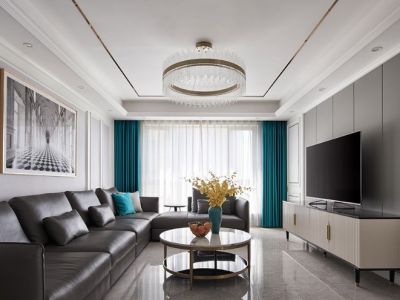 城市国际中心130平三居室现代简约装修案例