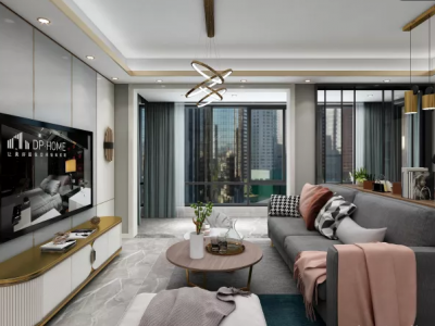 未名湖畔现代简约风格96平装修案例