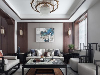 悦隽花园新中式风格装修案例