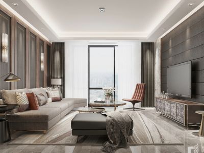 仁恒海和云庭现代风格190平米装修案例