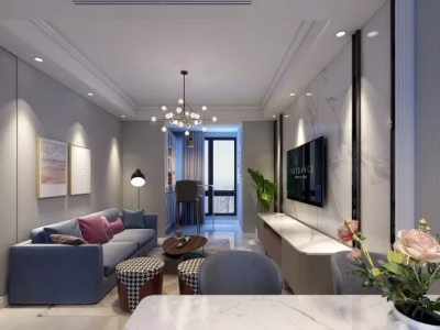 振业尚府现代简约风格88平装修案例