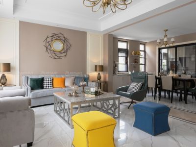 中粮本源美式风格200平米装修案例