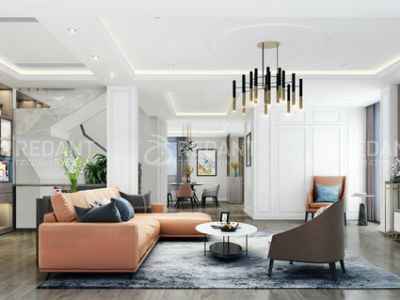 现代园墅现代风格350平米装修案例