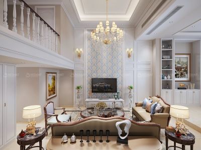 建发泱誉现代风格300平米装修案例