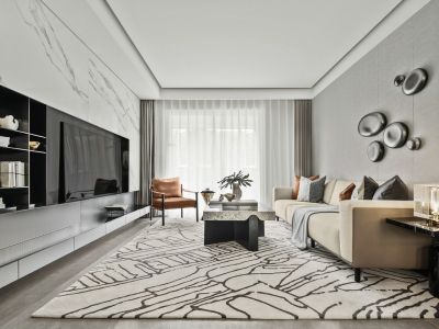 北锣鼓巷现代风格126平米三居室装修案例