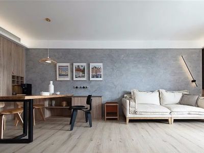 新景家园简约风格115平米三居室装修案例