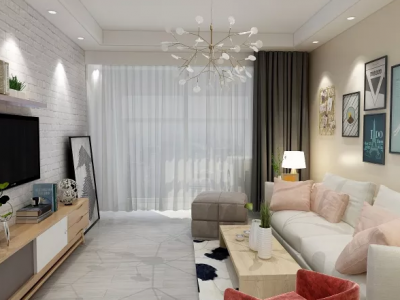 丽都水岸125平米现代简约装修案例