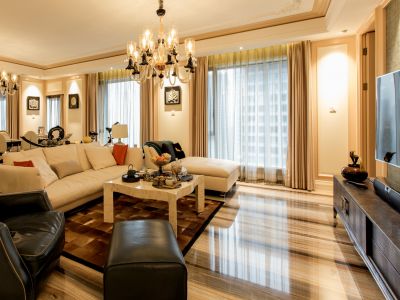 众森红谷一品125平混搭风格三居室装修案例