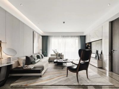 中铁我山康养小镇现代风格三居室146平米装修设计案例