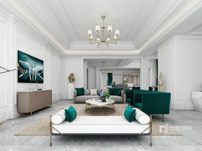 西湖湾庄园别墅装修案例815m? | 法式轻奢风格