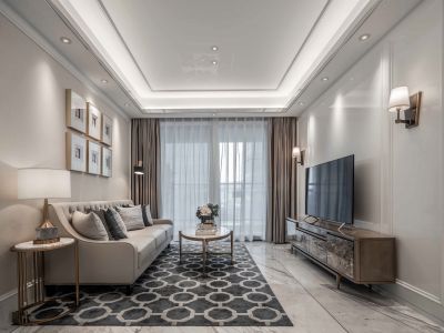 柳北新天第102平二居室现代简约装修案例