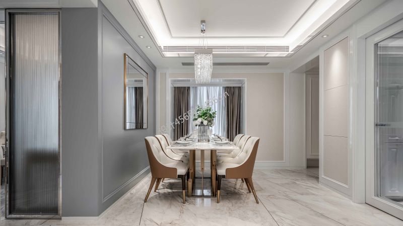 102平二居室现代简约餐厅装修效果图