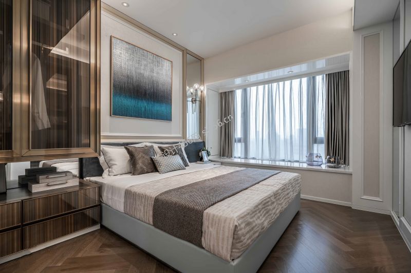 102平二居室现代简约卧室装修效果图