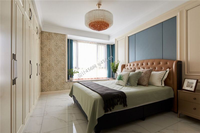 127㎡三居室现代简约卧室装修效果图