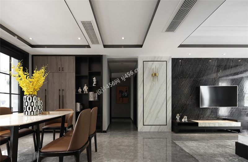 130㎡四居室现代风格走廊装修效果图