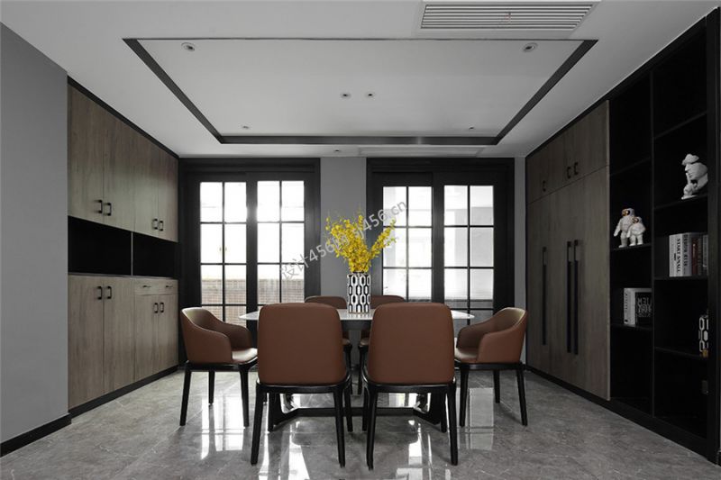 130㎡四居室现代风格餐厅装修效果图