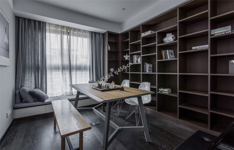 141㎡四居室现代风格书房装修效果图