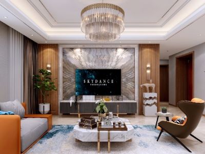 丽景天下混搭风格150平装修案例