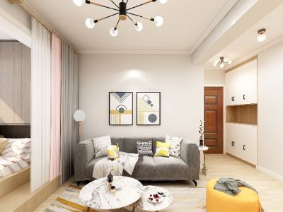 大庸王府北欧极简风格88平装修案例