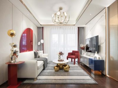 科华· 云玺台2期轻奢风格二居室89平米装修设计案例