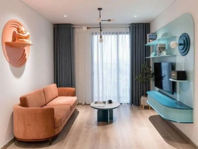 泰禾福州院子混搭风格79平米二居室设计效果图案例