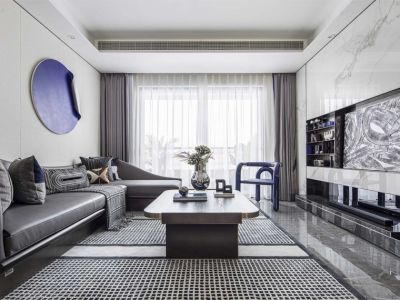 融侨悦公馆现代风格144平米三居室装修效果图案例