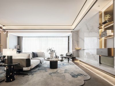 中铁城江督府现代风格167平米四居室设计图案例