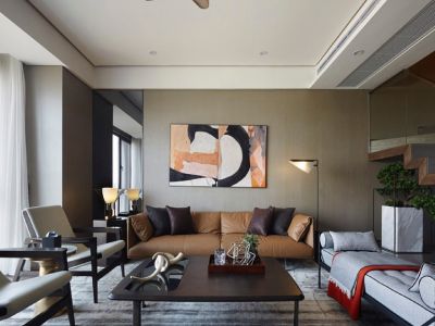 龙光玖珑湾现代简约风格126平装修案例