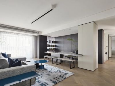 保利天樾人家现代风格143平米装修案例