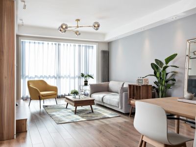 山投城尚城120㎡三居室北欧风格装修案例