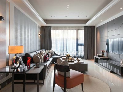 泰瑞城129平三居室现代风格装修案例